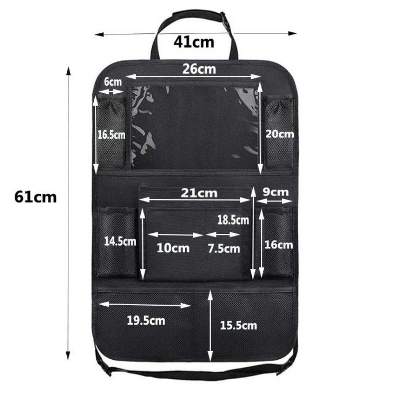 1pc/ 2pcs Car Seat Back Organizer 9 Storage Pockets with Touch Screen Tablet Holder Protector for Kids Children Car Accessories