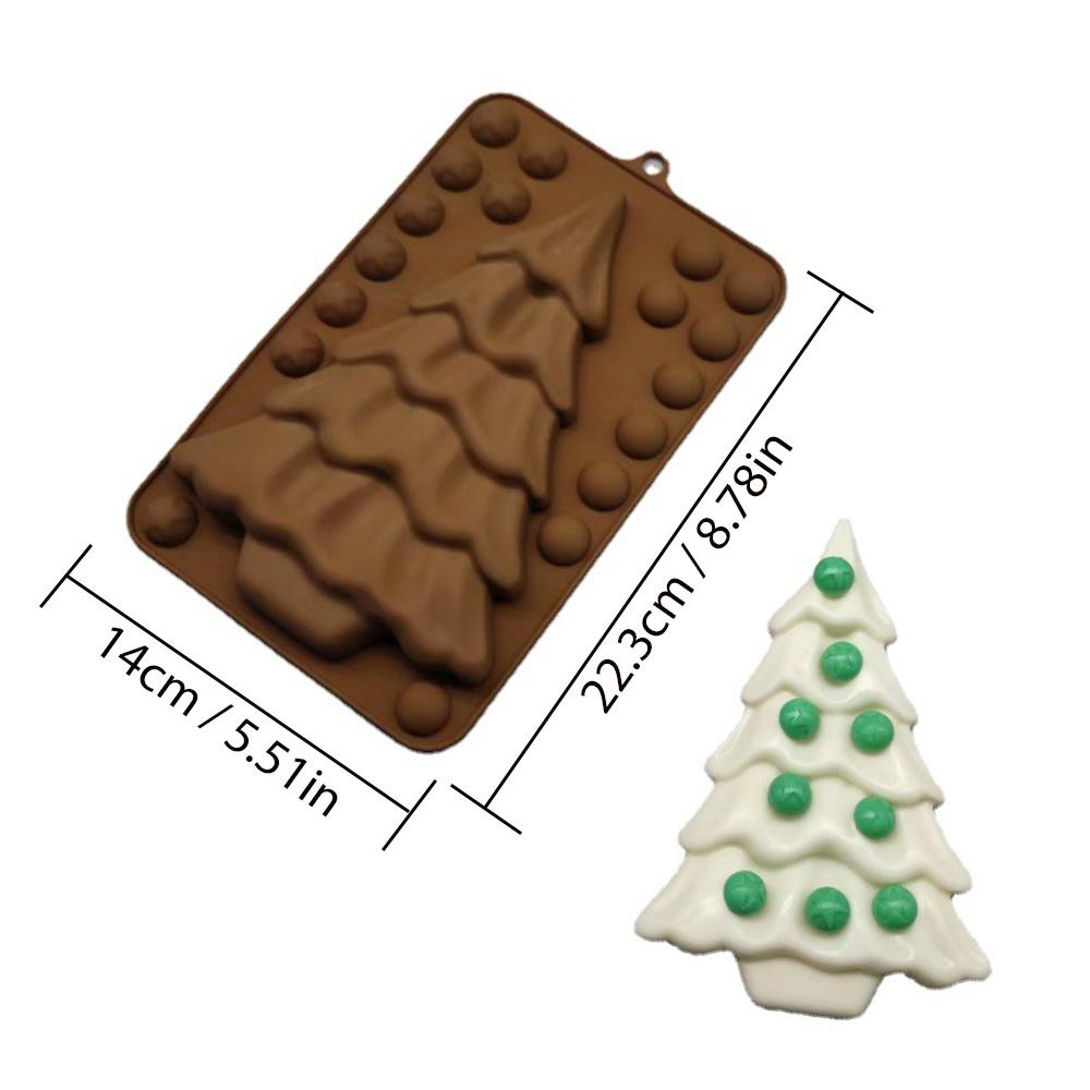 Silicone Mold Bakeware Food Grade Cake Mold Christmas Trees Snowman Gifts DIY Chocolate Baking Mold Cake Decoration Accessories