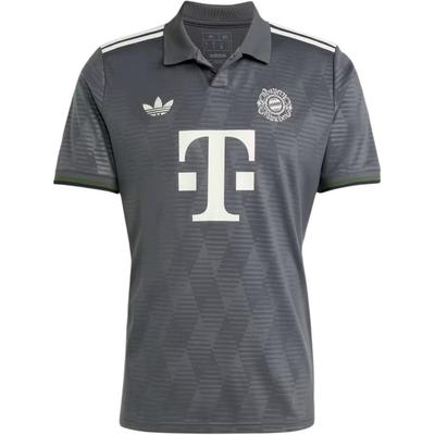 Originals FC Bayern  X Originals Logo Fashion Slim Fit Comfortable Short Sleeve Football Shirt Men Tops Gray IW7299