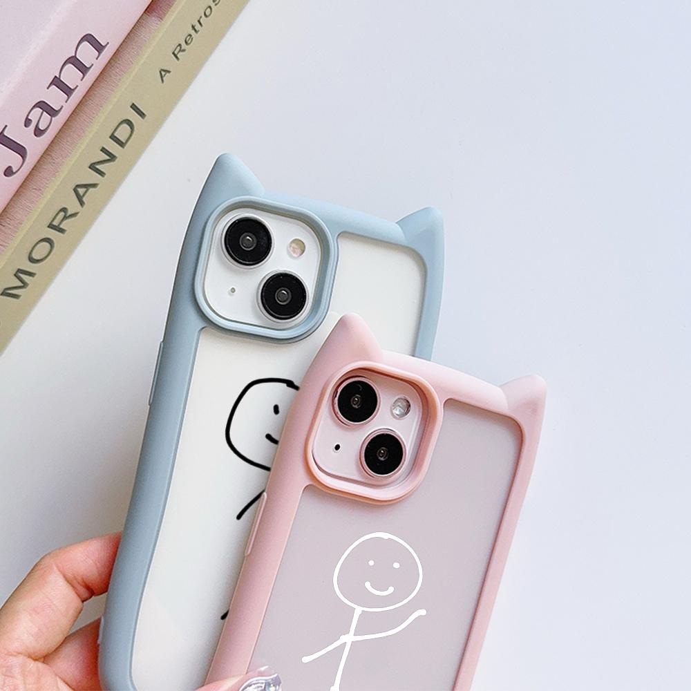 Мягкие чехлы для телефонов с кошачьими ушками для iPhone 16 15 13 12 11 Pro Max 14 Plus — фото 3