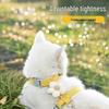Cat Leash with Floral Adjustable Escape-Proof Harness for Outdoor Walks - Newcomer Discount: 5 Yuan