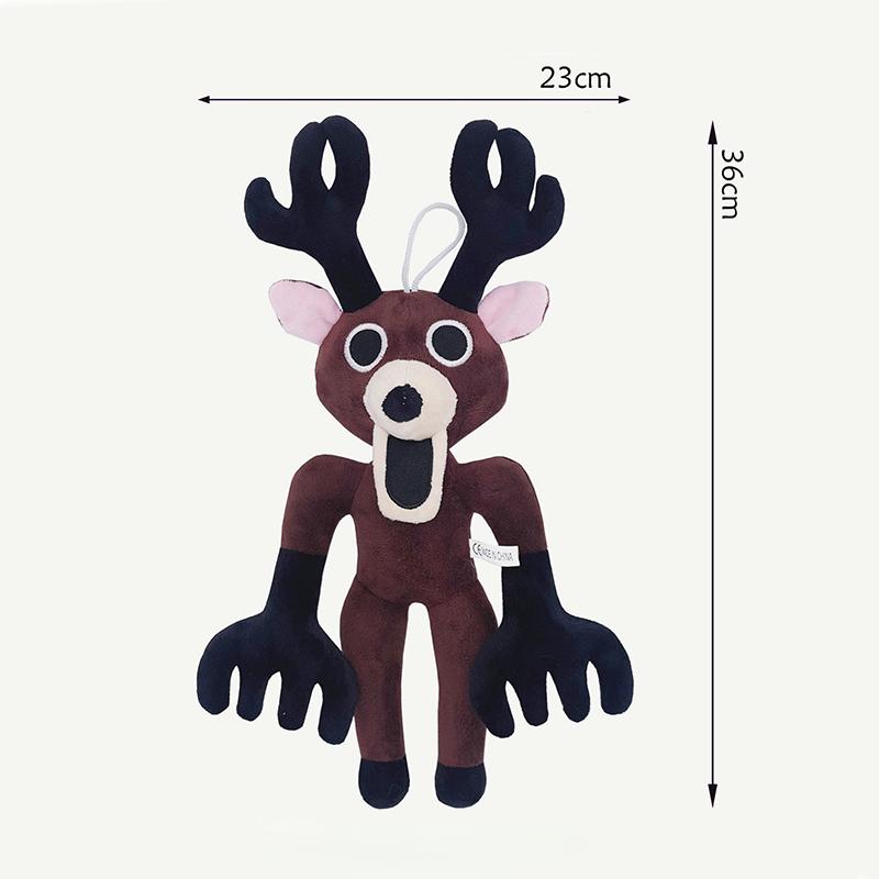 TreasuringU  New 99 Night In Forest Plush Game Brown Stand Sit Elk Deer White Owl Stuffed Doll Kid Christmas Gifts