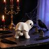 Funny Ghost Figurine for Halloween Middle Finger Figurine Novelty White Statue Spooky Modern Farmhouse Decor Tabletop Ornament Mantel Shelf