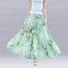 Dámské letní šifonové sukně, letní plus velikosti, bohémské květinové velké swingové dámské plážové dlouhé sukně A-line Faldas