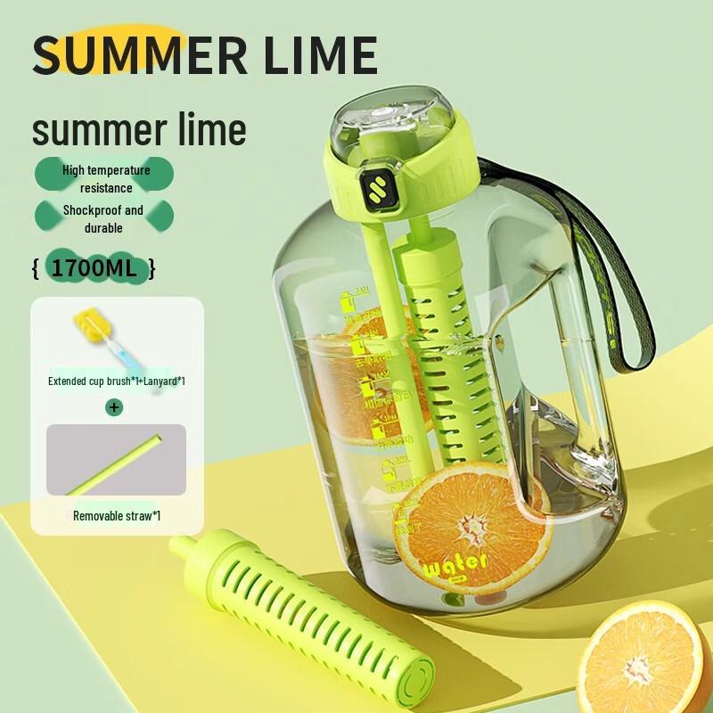 Nufeng 1.7L Dual-Drink Sports Water Bottle