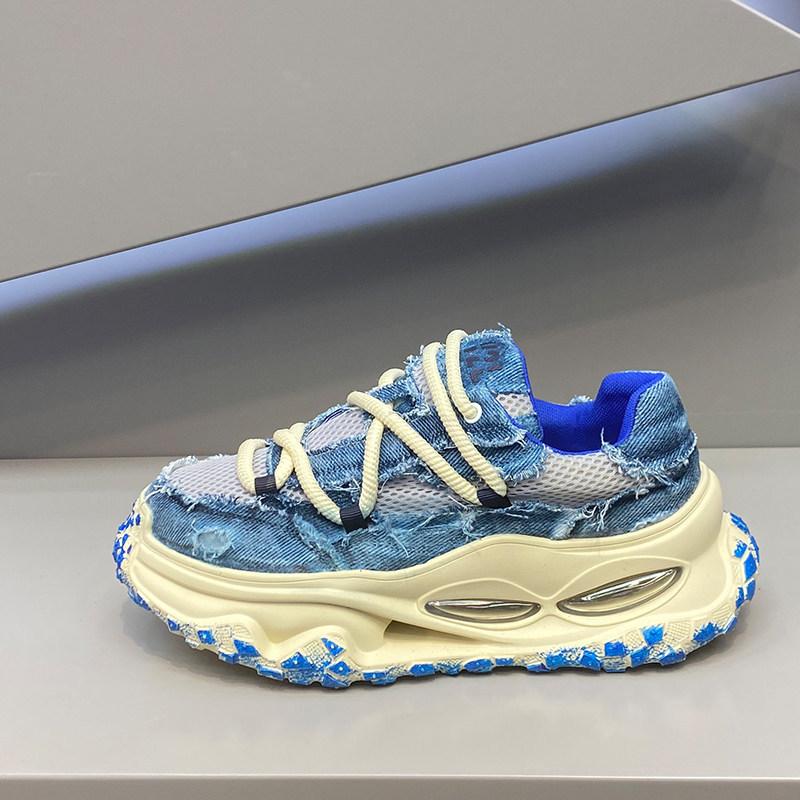 Summer new air cushion bottom dad shoes make old mesh breathable retro casual shoes v2