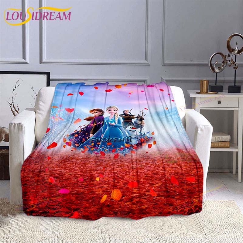 Gefrorene Mode-Decke Anime Flanell Bett-Überwurf Weiche 3D-bedruckte Cartoon-Decke Sofa Reise Camping Kinderdecke