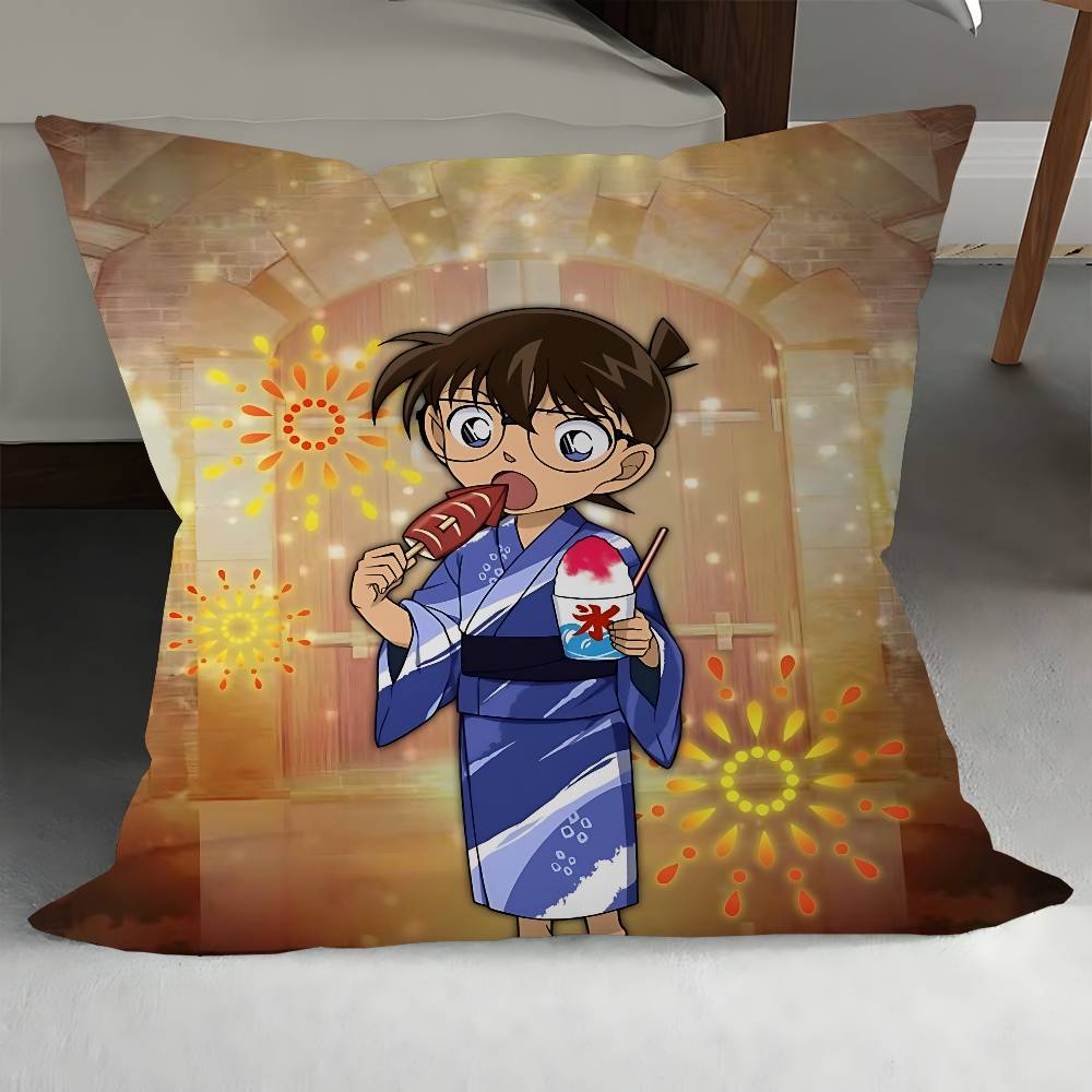 Anime Detective C-Conan Personalized Pillow Cover Kids Bedroom Wild Party Decor Pillowcase Kid Birthday Shower Gift