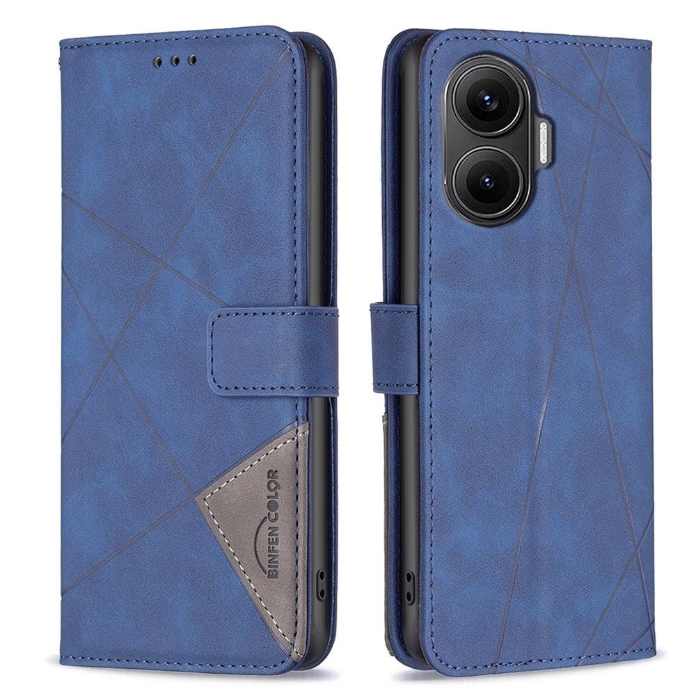 BINFEN COLOR Pro Xiaomi Poco F7 5G/Redmi Turbo 4 Pro 5G Pouzdro na telefon Peněženka Stojánek Geometricky potištěný Kožený kryt