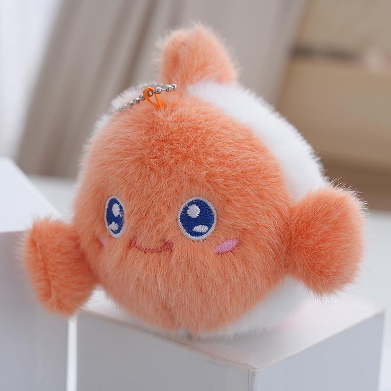 Entzückender Niedlicher Plüsch Ozeantier Quallen Schlüsselanhänger Weiches Spielzeug für Taschen