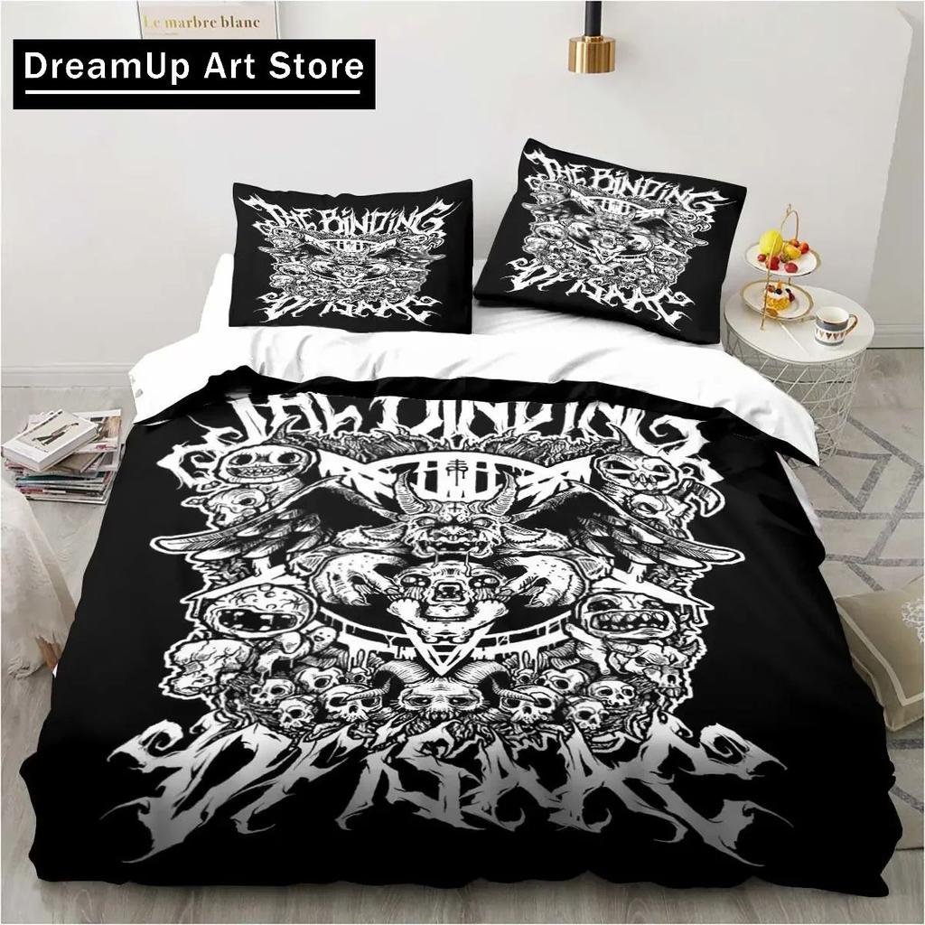 Baphomet Satan Demon Evil Christmas Navidad Bedding Set Boys Girls Twin Queen Full Size Duvet Cover Pillowcase Bed Adult