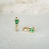 925 Sterling Silver Luxury Light Green Zircon Stud Earrings For Women Fine Jewelry Accessorie