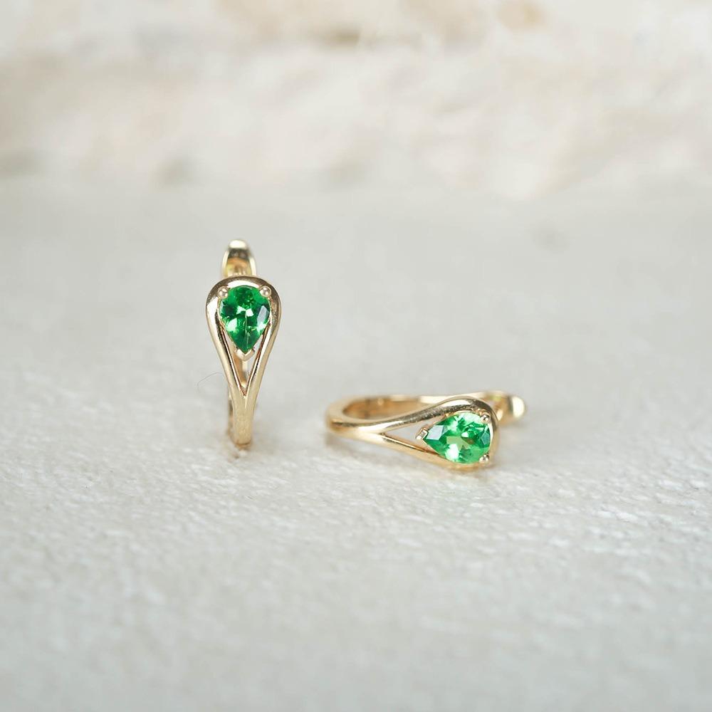 925 Sterling Silver Luxury Light Green Zircon Stud Earrings For Women Fine Jewelry Accessorie
