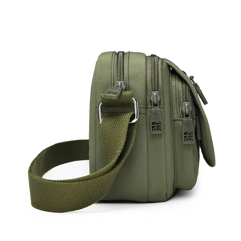 Kompaktní crossbody taška s více kapsami na zip pro muže a ženy