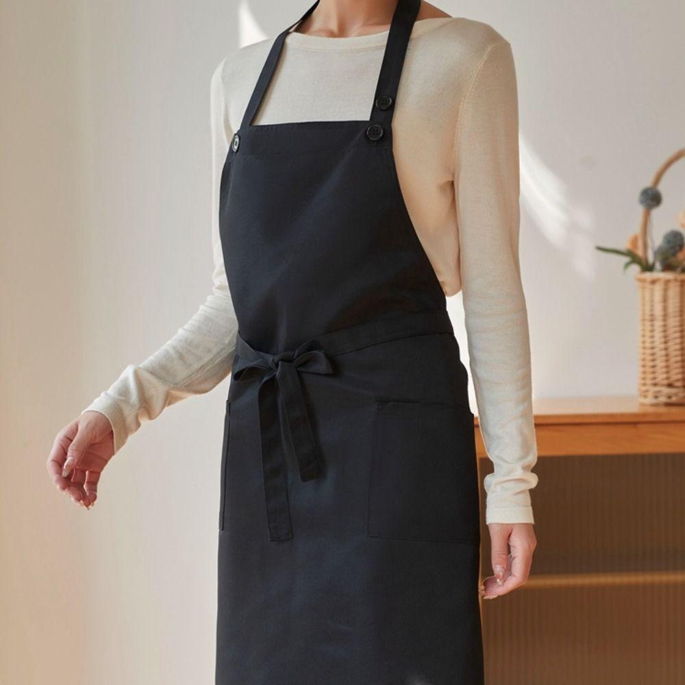 

with Pocket Waterproof Apron Thickened Cooking Apron Kitchen Accessories Waiter Apron Men зелёный