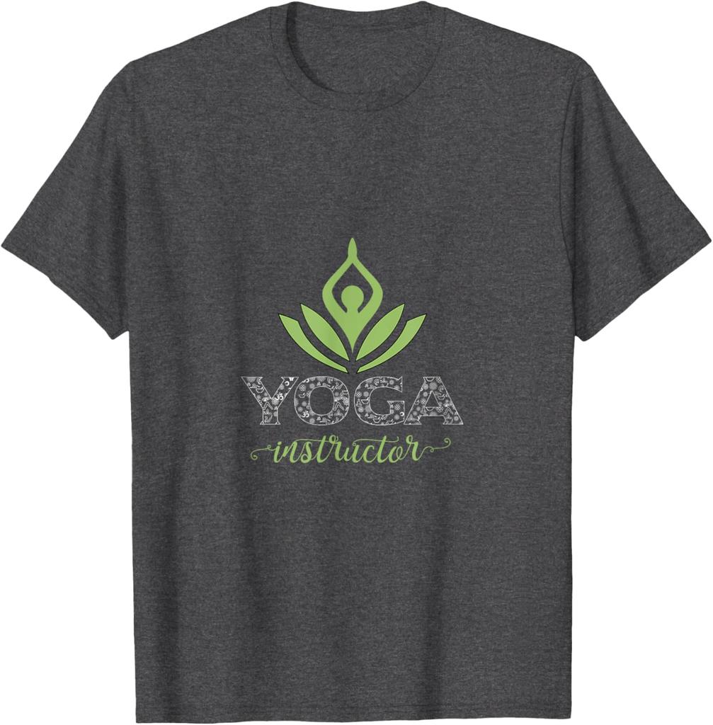 Yoga Instructor Graphic Tee Breathable Cotton TShirt Namaste Meditation Casual Wear