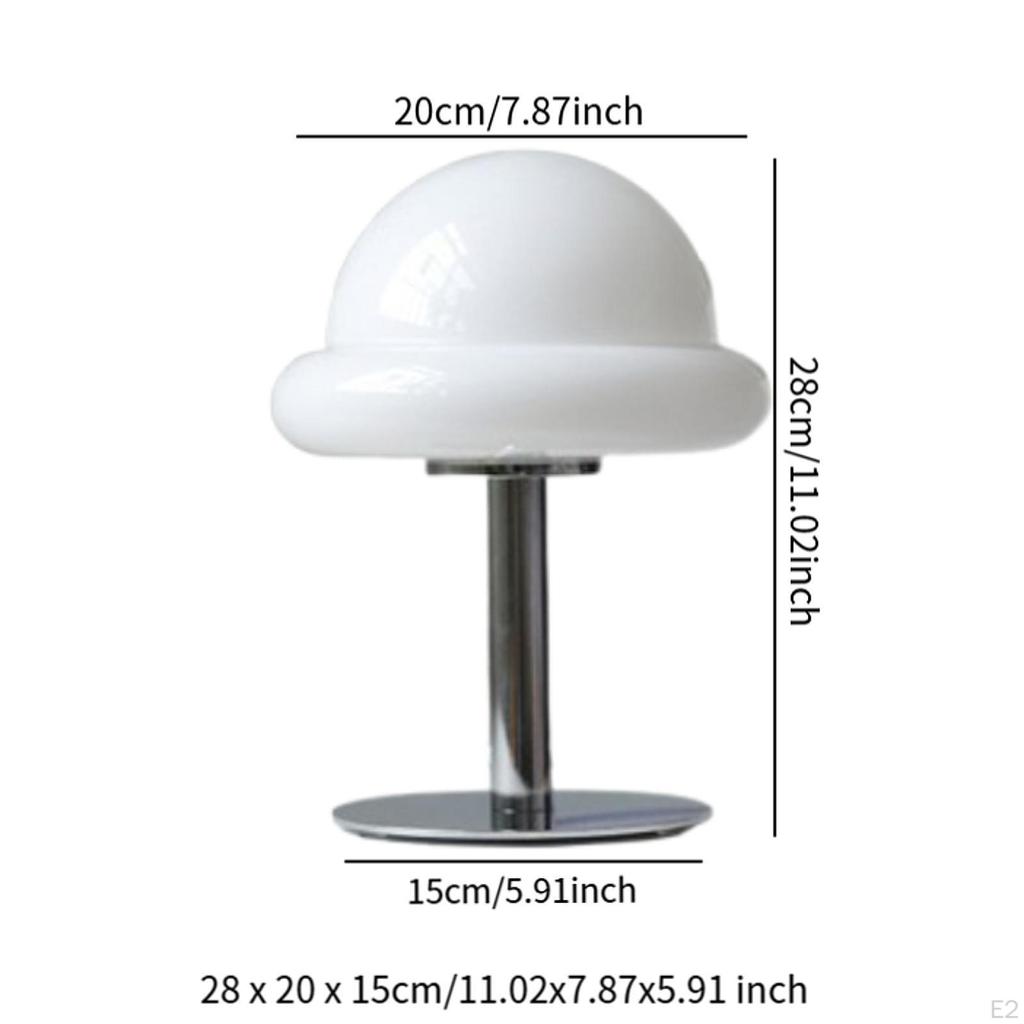 Glass Bedside Lamp Lollipop Decorative Night Light Modern Desk for NightStand