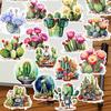 1 Set Cute Hand Drawn Watercolor Desert  Cactus Stickers Handbook for Notebook Planner DIY Craft Photo Albums/Scrapbooking