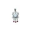 Moonstone Garnet Pendant: 925 Sterling Silver Jewelry