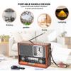 Retro Radio AM FM SW Vintage Radio Uhr Klarer Klang Holzmaserung Multifunktionaler MP3-Player mit Bluetooth für Draußen für Zuhause