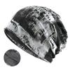 Stretchy Skull Cap Beanie Tie-dye Streetwear Beanie Retro Plush Lined Beanie  For Men Women