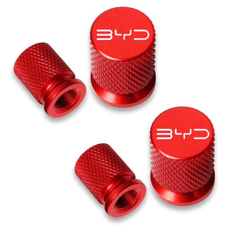 For BYD Atto 3 Act 3 Tang F3 E6 Dmi Yuan Song plus EV 2022 2023 Car Accessories 4pcs Aluminum Car Wheel Tire Valve Cap Covers