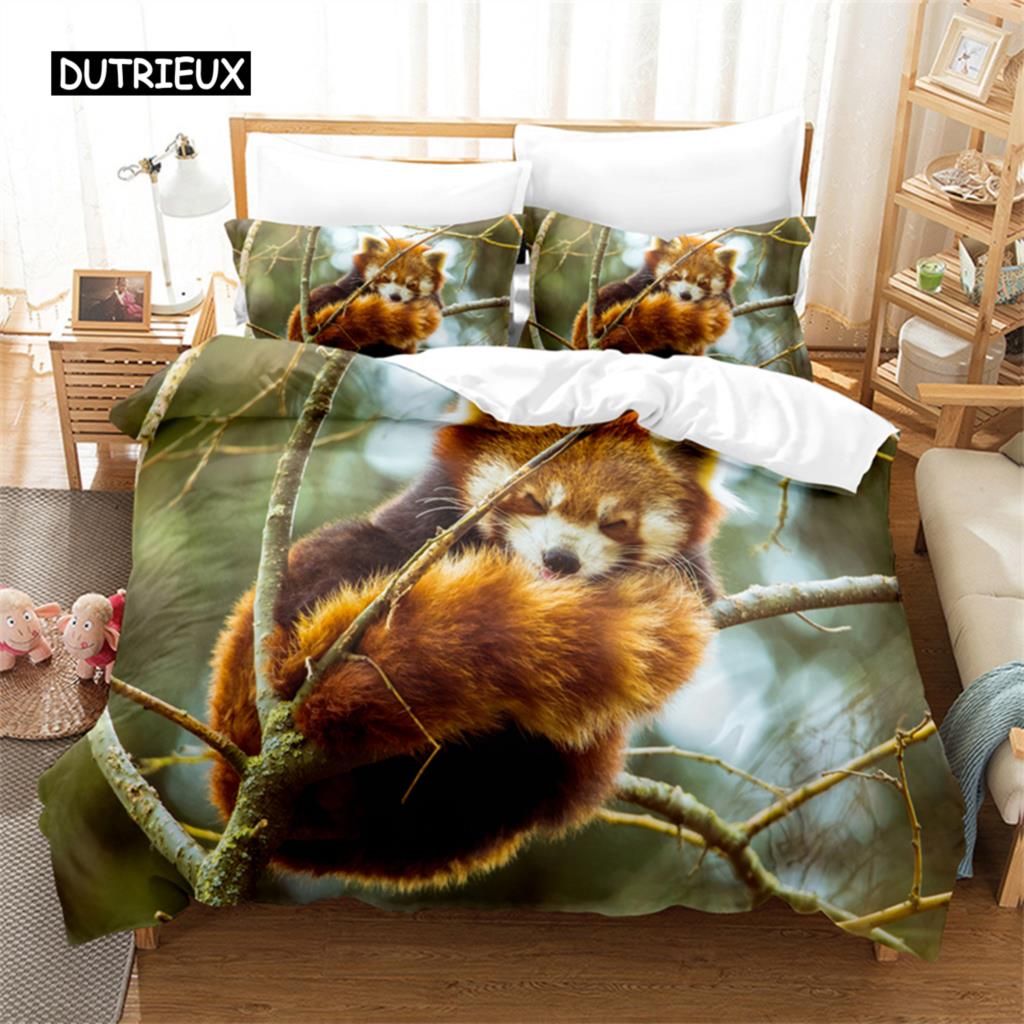 Panda, Lesser Panda Bedding Set Duvet Cover Set 3d Bedding Digital Printing Bed Linen Queen Size Bedding Set Fashion Design