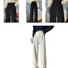 Herbst Plus Size Cord-Hosen mit weitem Bein für Damen mit hoher Taille und geradem Schnitt