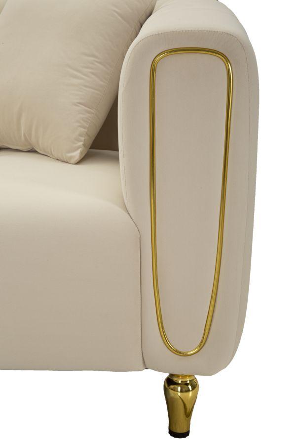 Sofa Alma Cream Z Poduszkami Cm 155X81X71