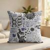 Chemistry Printed Pattern Cushion Cover Silky Short Plush Invisible Zipper Dustproof Sofa Pillow Case For Home Decor