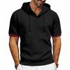 Herren Sommer Kurzarm Kapuzen-T-Shirt, Europäisch Amerikanisch Übergröße Farbblock Sportlich Lässig Oberteile