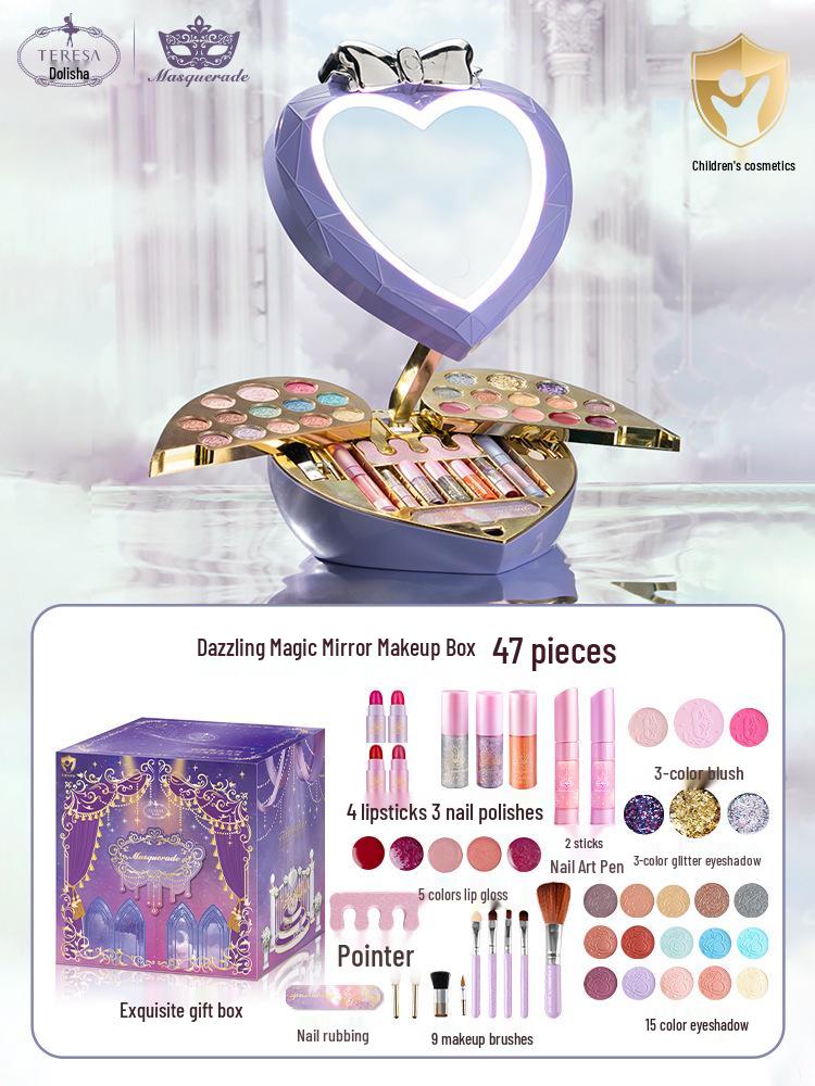 Dollysa Princess Makeup Set for Kids - Child's Stage Performance Gift
