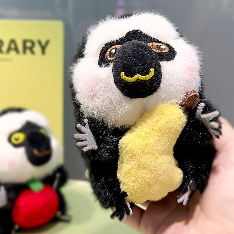 Cute And Fun Plush White Face Monkey Keyring Ideal For Key Accessories And Small Gifts