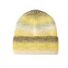 Gradually change mohair knitted hat men's and women's new rainbow wool blended warm winter knitted hat cold hat