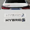 1PC 3D ABS HYBRID Logo Badge Sticker Rear Trunk Emblem Decal High-Quality Automotive Accessories