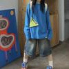 Vintage Baggy Jeansshorts Damen Gewaschen Weites Bein Caprihosen Lässige Barrel Jeans Denimshorts Herren Übergröße