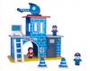 Wooden Police Station, 2 Floors - Helicopter, 3 Figures, ECO Set