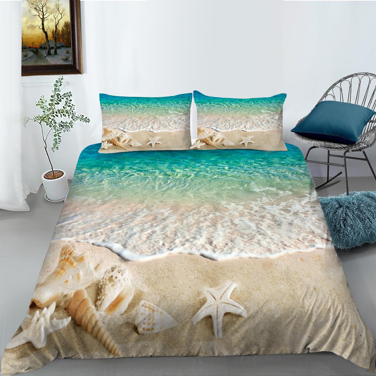 

Набор пододеяльников с пейзажем, комплект постельного белья с рыбным узором, домашний текстиль, комплект одеял для мальчиков, комплект постельного белья для мальчиков одного размера AU Single 140x210cm