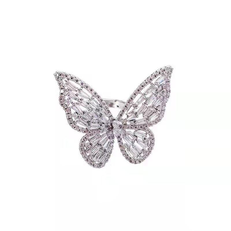 Hollow Butterfly Exaggerated Ring - Hand Jewelry R7146