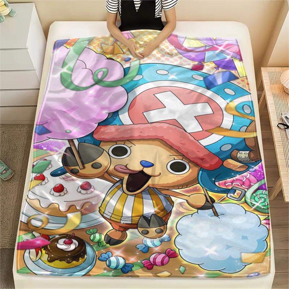 Tony Tony Chopper Soft Daily Rest Flannel Blanket, Warm Printed Cover for Household Furniture and Long Distance Travel.-TING
