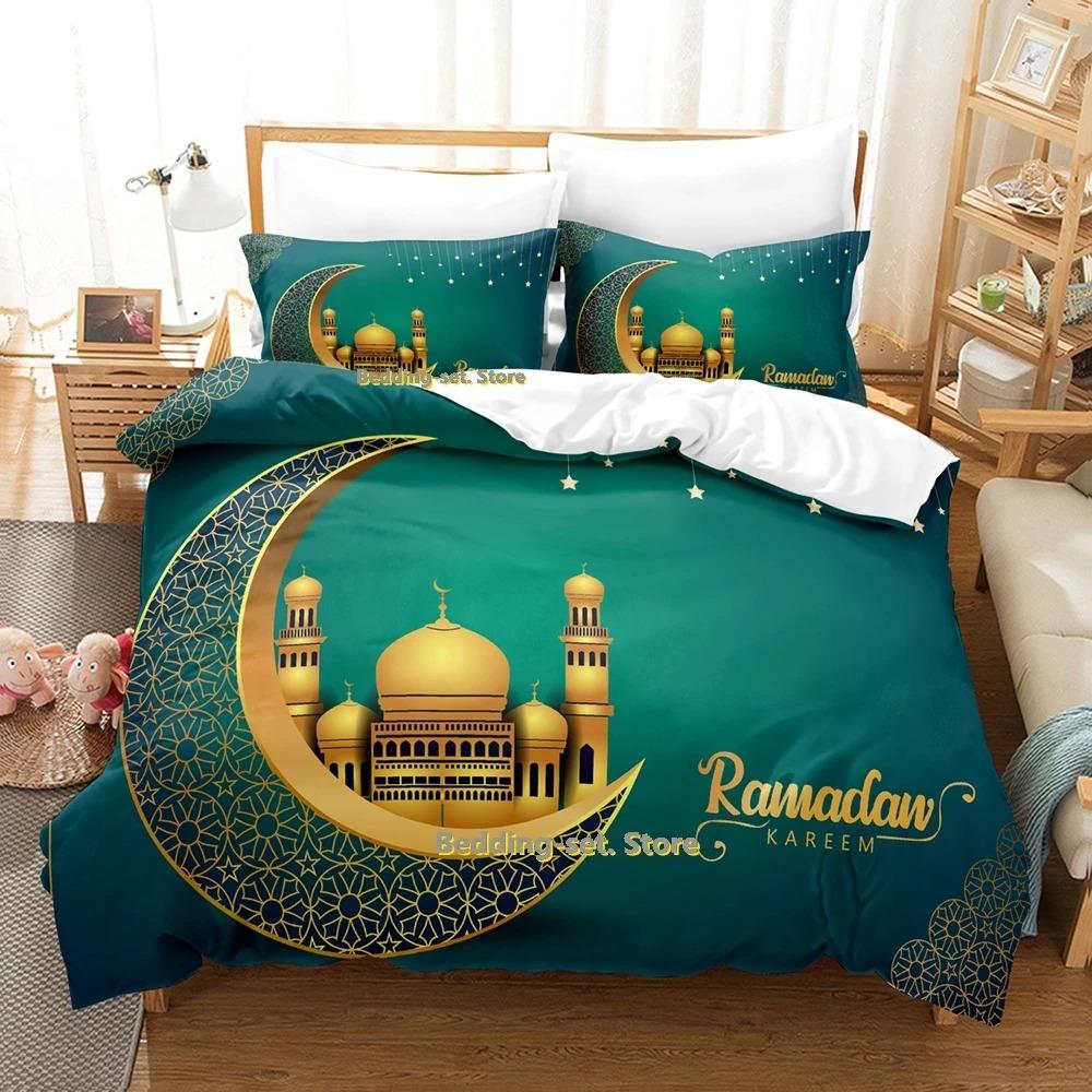 Ramadan Bedding Set Single Twin Full Queen King Size Bed Set Adult Kid Bedroom Duvetcover Sets 3D Print Anime Bed Sheet Set
