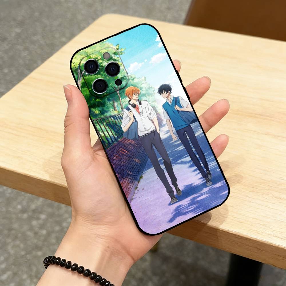 Sasaki To Miyano BL Phone Case For iPhone 17,16,15,14,13,12,11 Plus,Pro Max,XS,Soft Silicone Black Cover