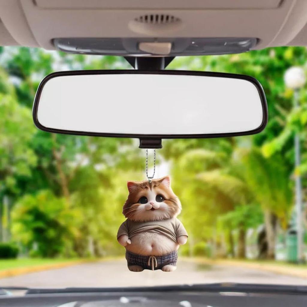 Facial Shiba Inu Keychain, Cute, Scott, 2D Ball Chain, Stomach, Car Rear View Mirror,