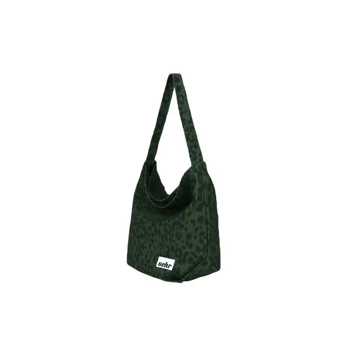Leopard Bucket Bag (Dark Green)