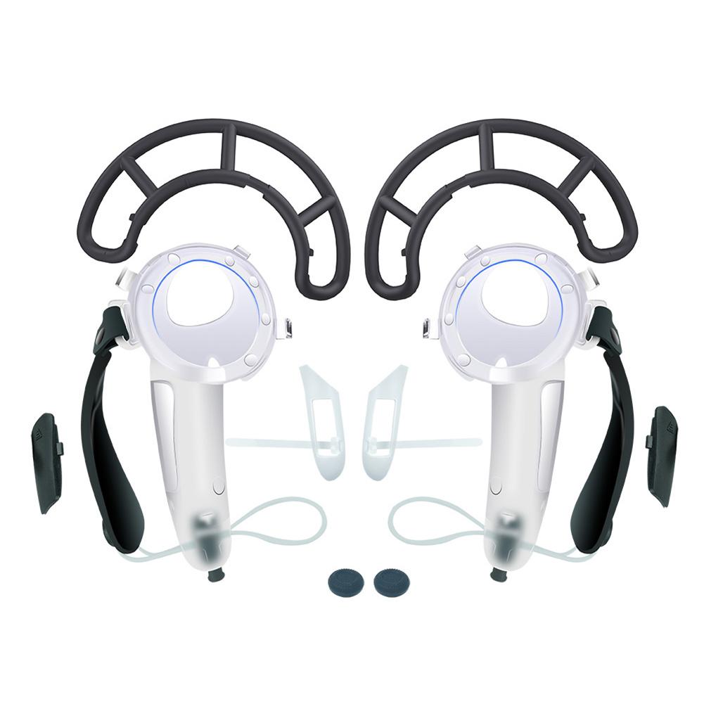 

Набор VR-аксессуаров Чехлы-накладки на контроллеры VR Защита с открытым отсеком для батареи Накладки на джойстики с регулируемыми ремешками для Meta Quest 3