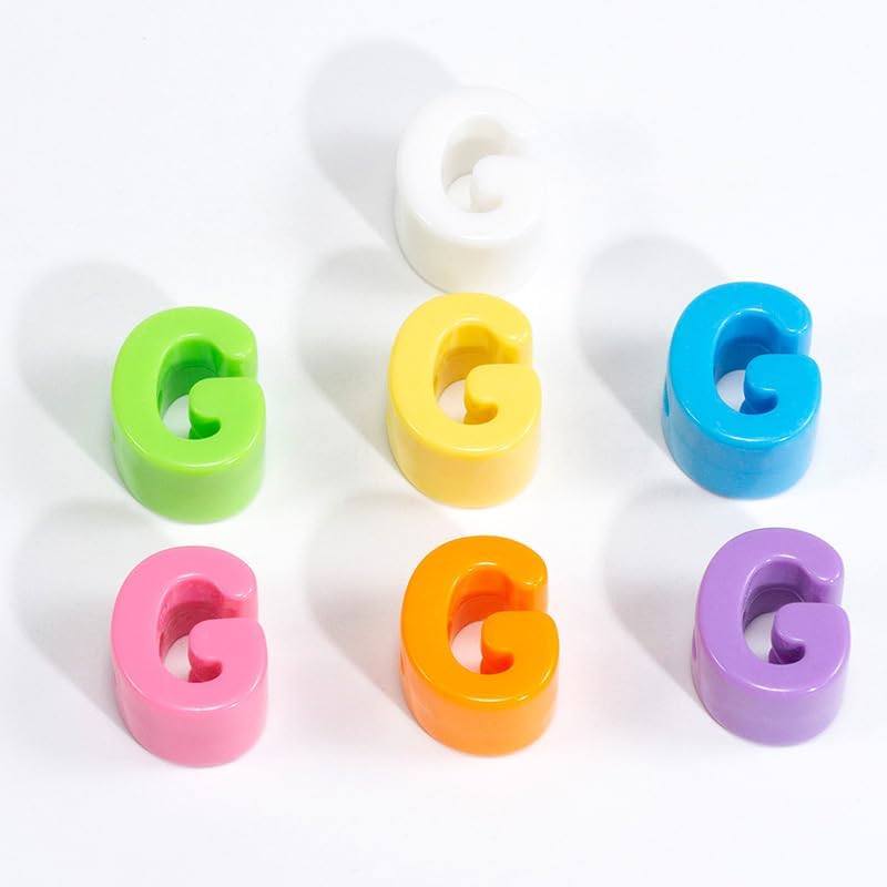 10PCS Colorful 26 Letter Beads 20mm Loose Beads Big Hole DIY Jewelry Making Kit Bracelet keychain for Educators to Learn Letters