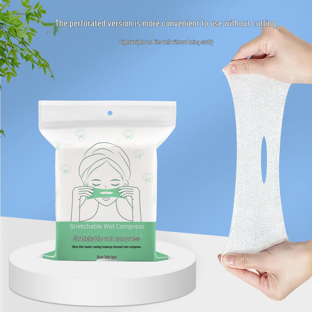 Stretchable Ultra-Thin Disposable Cotton Face Pads with Pre-Cut Nose Opening