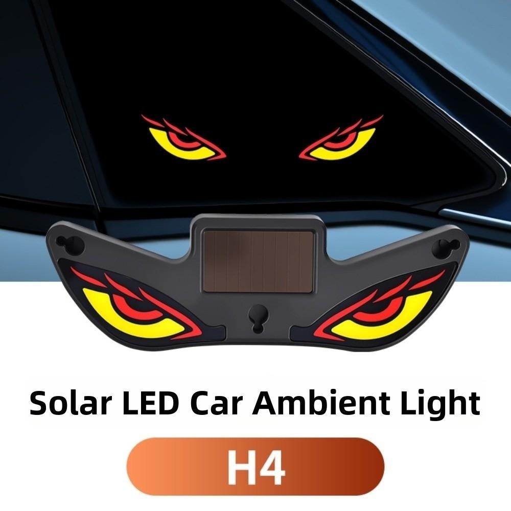 Wireless Solar Devil Eyes Car LED Warning Light Suction Cup LED Car Light New Car Warning Light 4