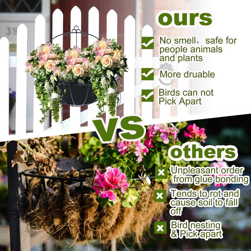 3x Filz-Rinnentopf-Einsätze Schwarz Vlies-Fenster-Hängepflanzenkorb-Einsätze