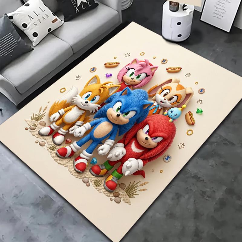 Sonic Hedgehog Carpet Rug For Living Room Bedroom Home Sofa Decoration Kids Play Nonslip Floor Mat